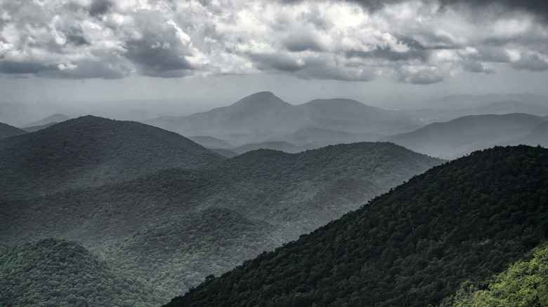 The Blue Ridge Mountains as seen from Brasstown Bald, Georgia