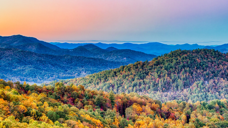 The Blue Ridge Mountains taken from Black Rock Mountain State Park, Georgia