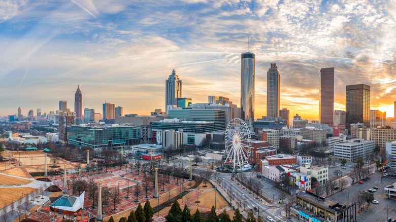 The skyline in Atlanta, Georgia