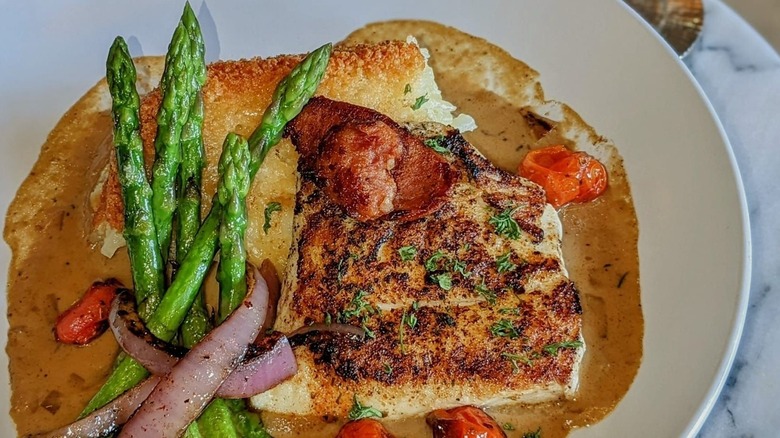 Trout dish at The General Ledger in Blue Ridge, Georgia