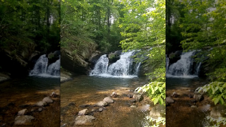 View of Cupid Falls in Young Harris, Georgia