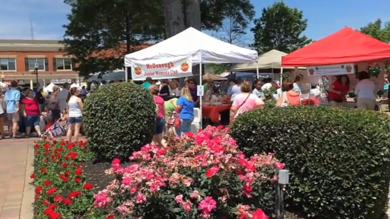 Vendors at the Geranium Festival in McDonough, Georgia