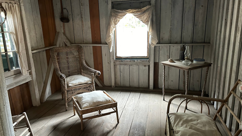 preserved rooms at the Hofwyl-Broadfield Plantation near Darien, Georgia