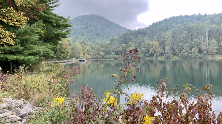 The Black Rock Lake Trail is an easy loop with wooden bridges and boardwalks.