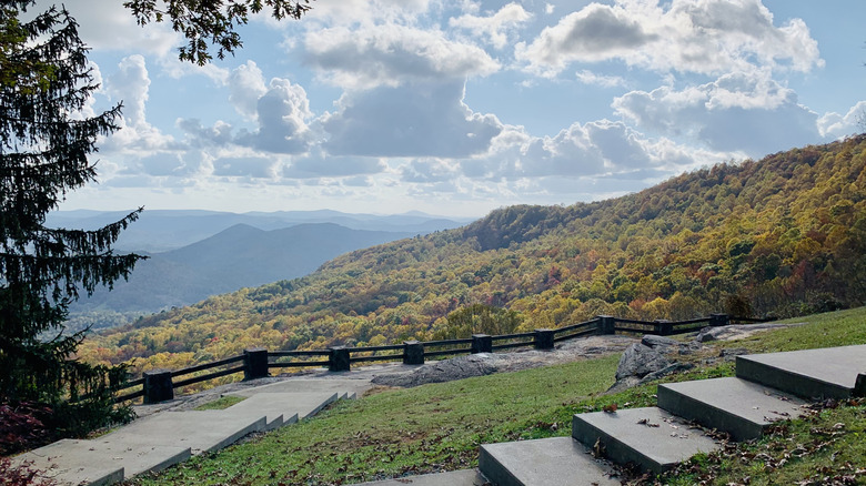 The Black Rock Overlook at Georgia's highest state park provides stunning vistas across the Blue Ridge Mountains.