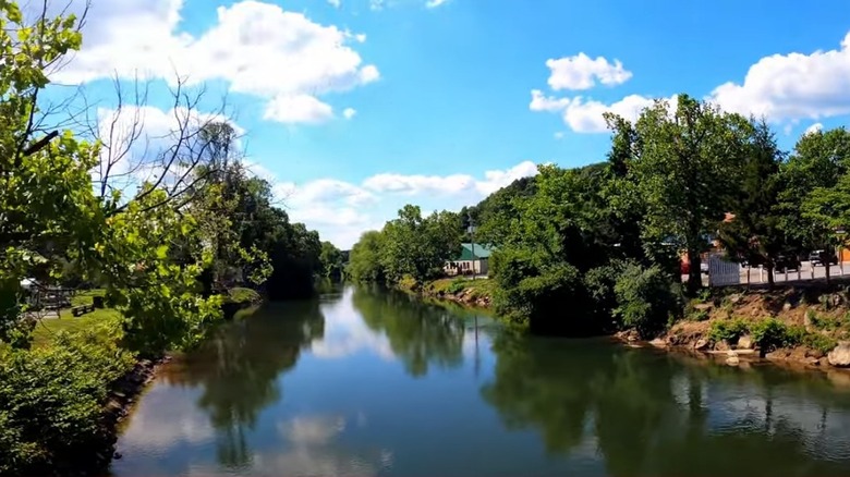 Blues sky over the Toccoa River