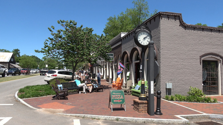 The historic main street in Senoia, Georgia.