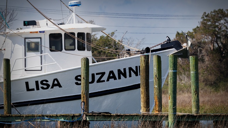 Fishing boat docked at Little Tybee Island, Georgia