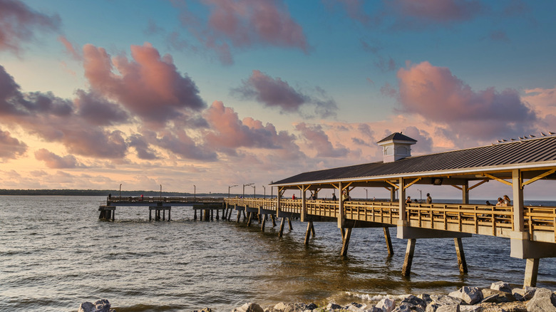 Fishing pier in Saint Simons Island, home to Gould's Inlet