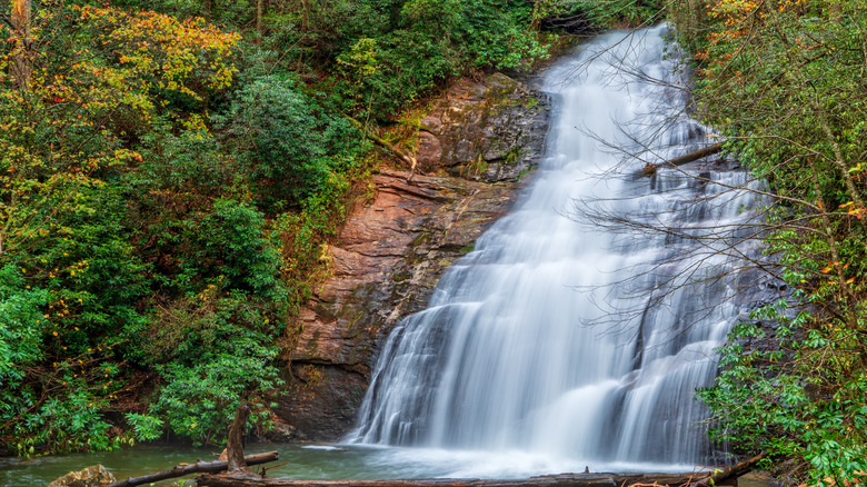 A waterfall in Helton Creek Falls