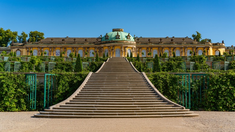 Sanssouci Palace and terraced vineyards in Potsdam, Germany