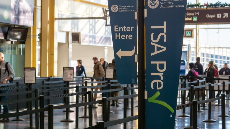 A TSA PreCheck lane