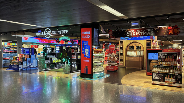 A duty free store in an airport