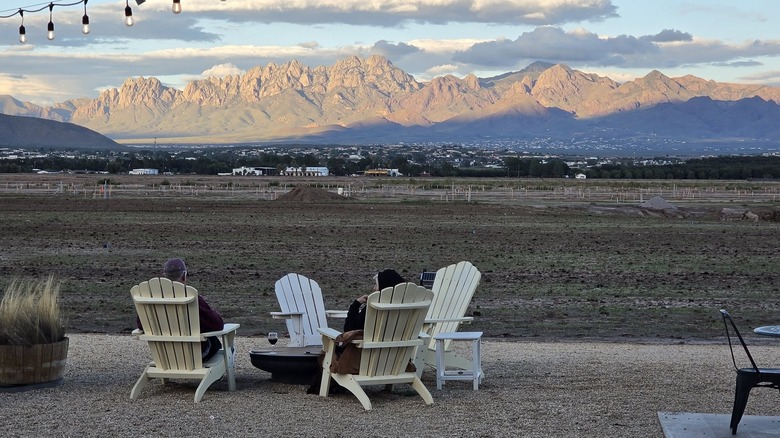 Sunset at the Rio Grande Winery near Las Cruces, New Mexxio