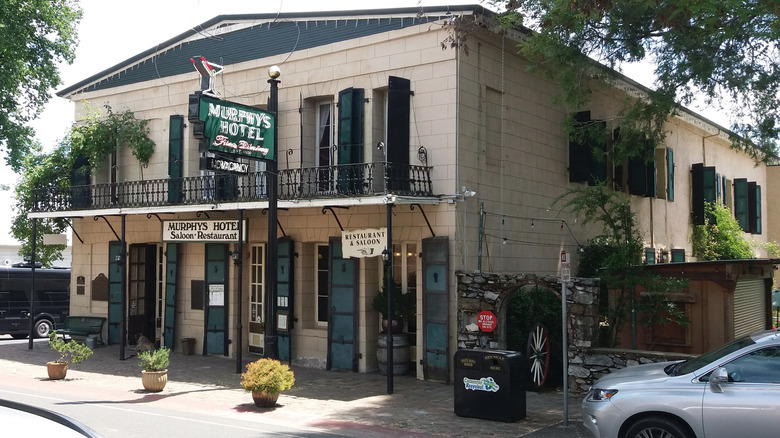 The front of Murphy's Hotel in the town of Murphys in Calaveras County.
