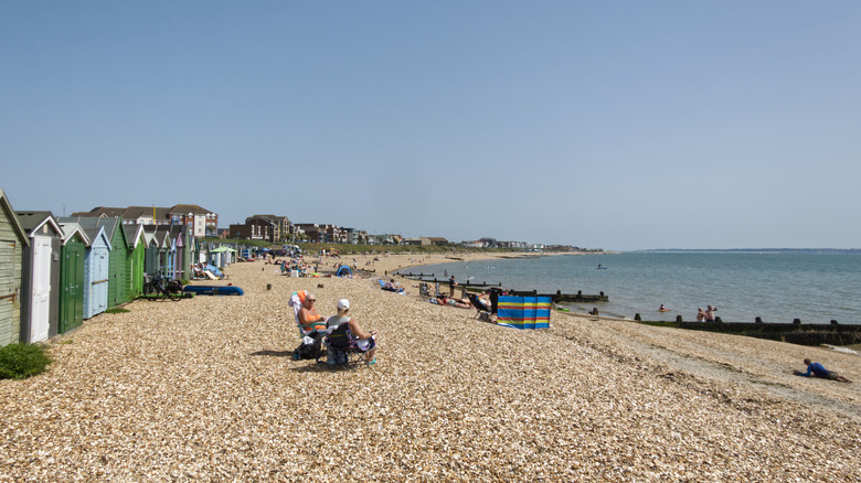 Lee-on-Solent Beach, Gosport, Hampshire, England.