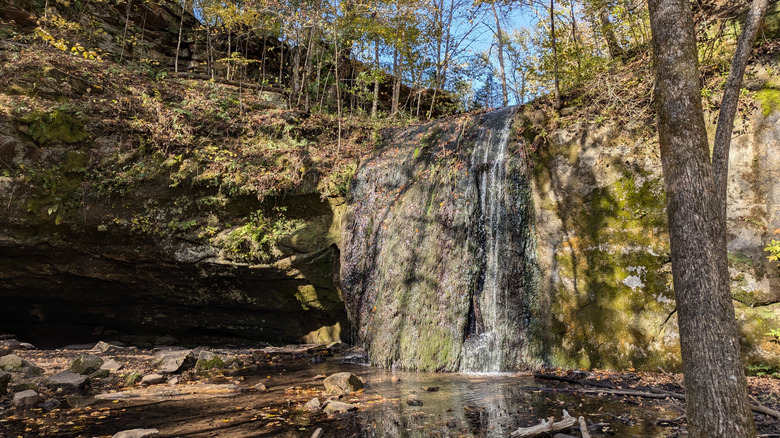 Stephens' Falls in Governor Dodge State Park in autumn