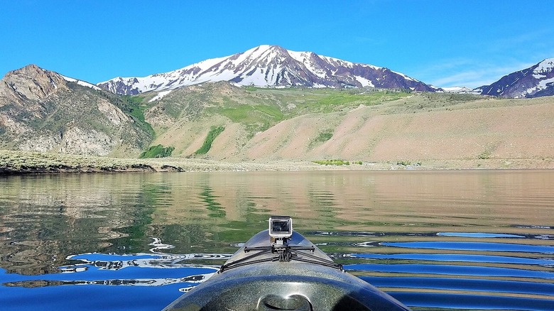 A picture of the scenic Mount Wood with Grant Lake in the June Lake Loop