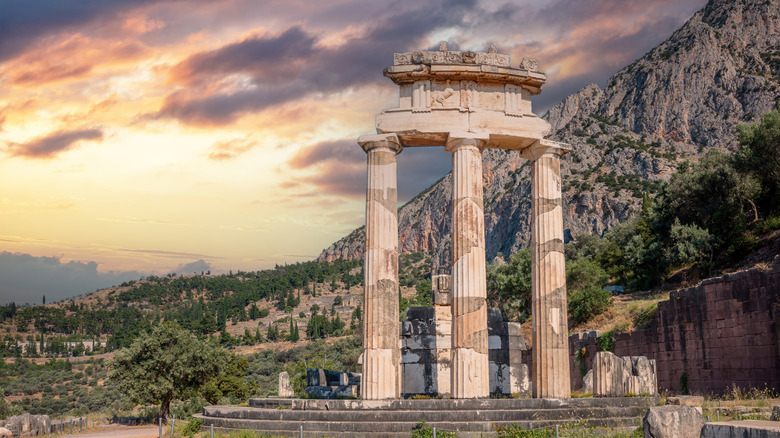 Temple ruins at Delphi, Greece