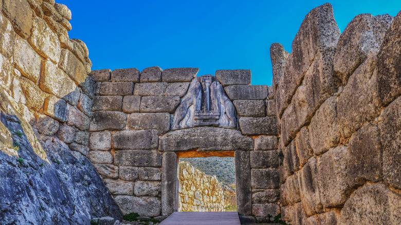 Lions Gate in Mycenae, Greece