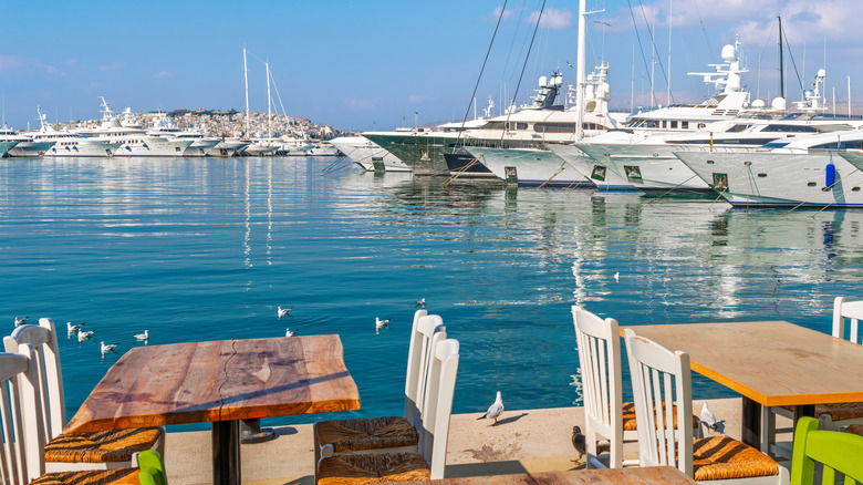 Yachts in the marina of the Athenian Riviera