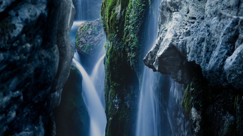 Inside the caves at Kourtaliotiko Gorge