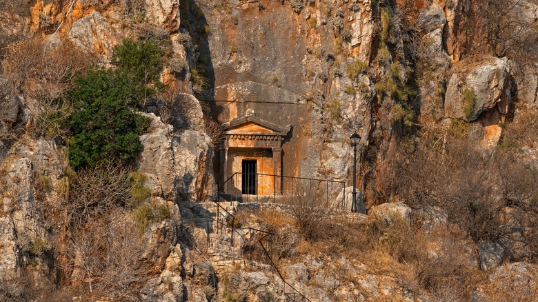 Lycian tomb carved into mountain