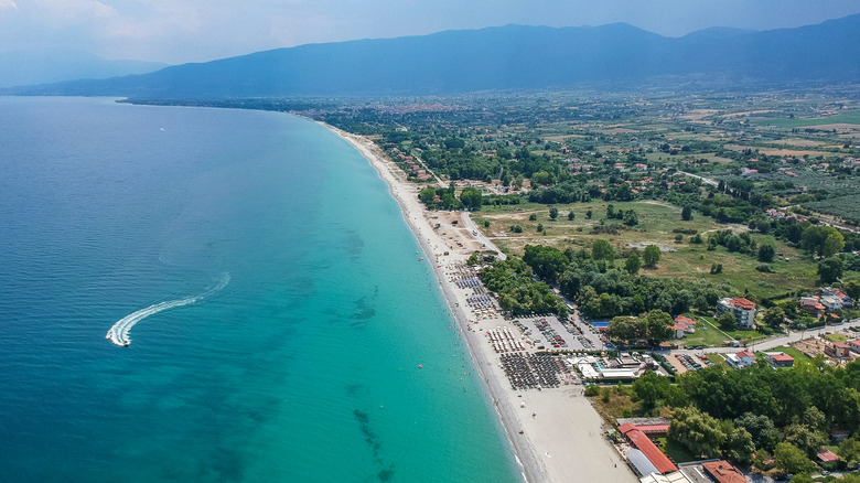 View of Plaka Beach in Litochoro