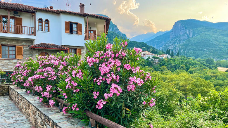 Traditional house in Litochoro with view of Mount Olympus