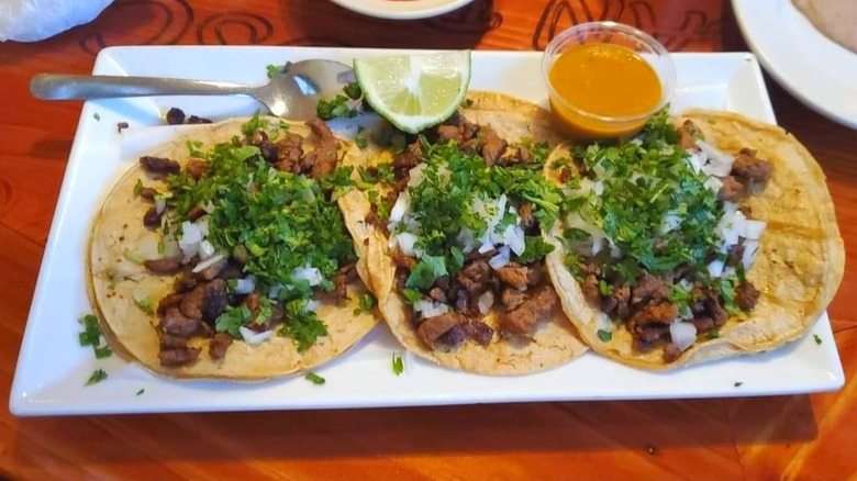 Tacos at El Kiosco Mexican Restaurant, Grovetown, Georgia