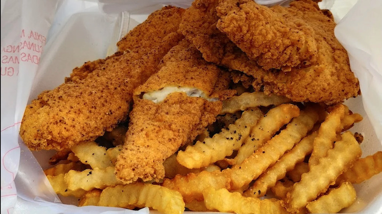Fried catfish and fries