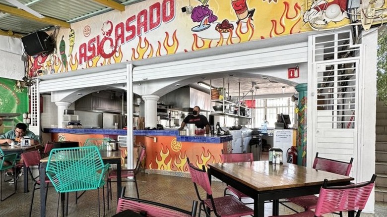 The interior of Asi y Asado in Cabo San Lucas