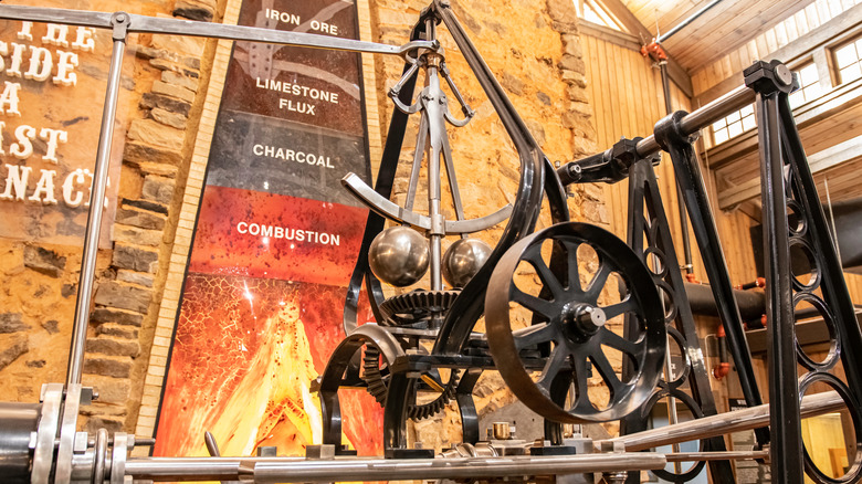 Display inside of the Iron and Steel Museum at Tannehill Ironworks Historical State Park, Alabama