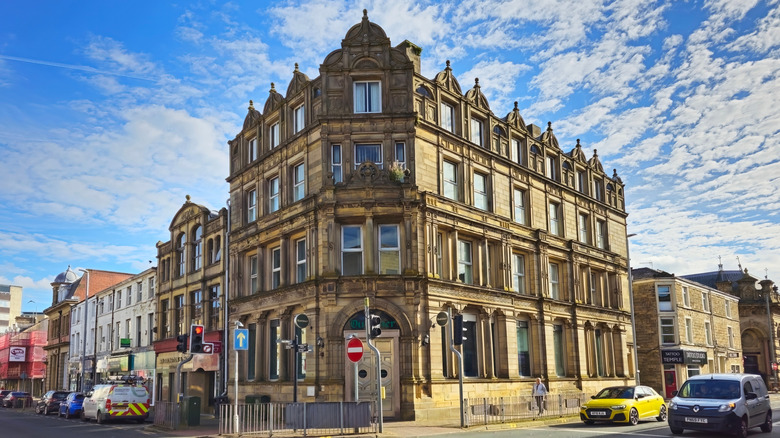 An historic building in the Town Center in Burnley, UK