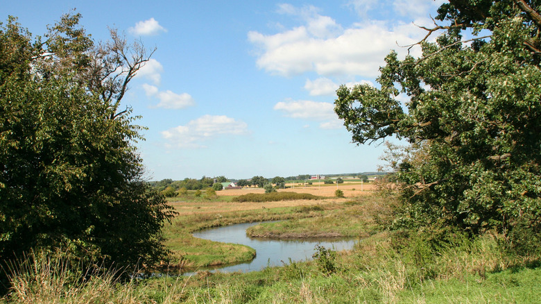 Landscape around the Sugar River in Wisconsin
