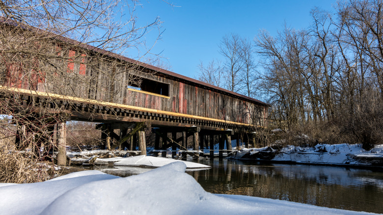 The Clarence Covered Bridge near Brodhead, Wisconsin