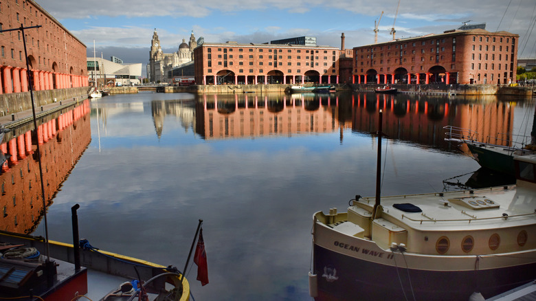 Warehouses and boats in Royal Albert Dock, Liverpool