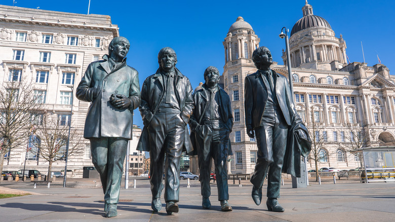 The Beatles Statue on Liverpool Waterfront