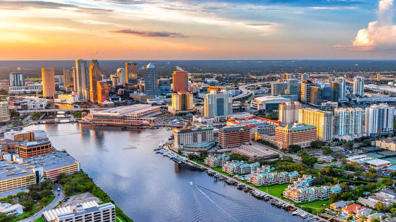 Aerial view of Tampa's waterfront