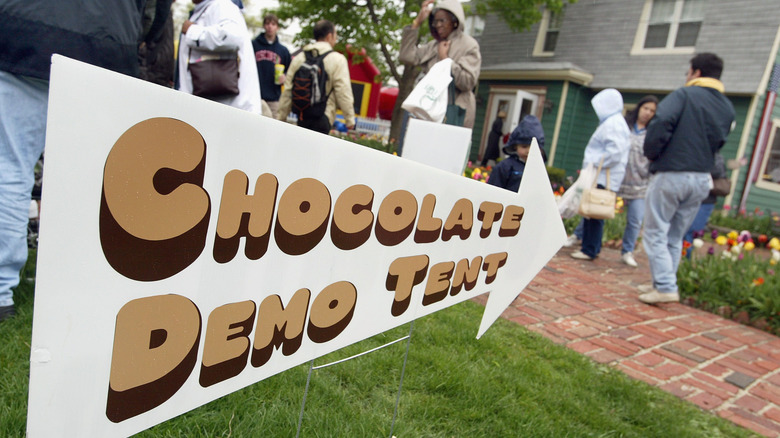 A sign from Long Grove Chocolate Fest