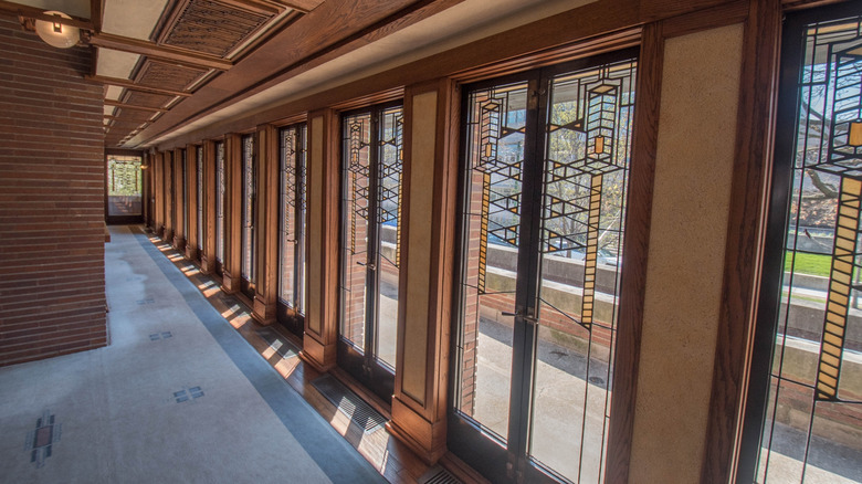 The distinctive windows in the Frederick C. Robie House, part of one of the Frank Loyd Wright Trust's architectural tours