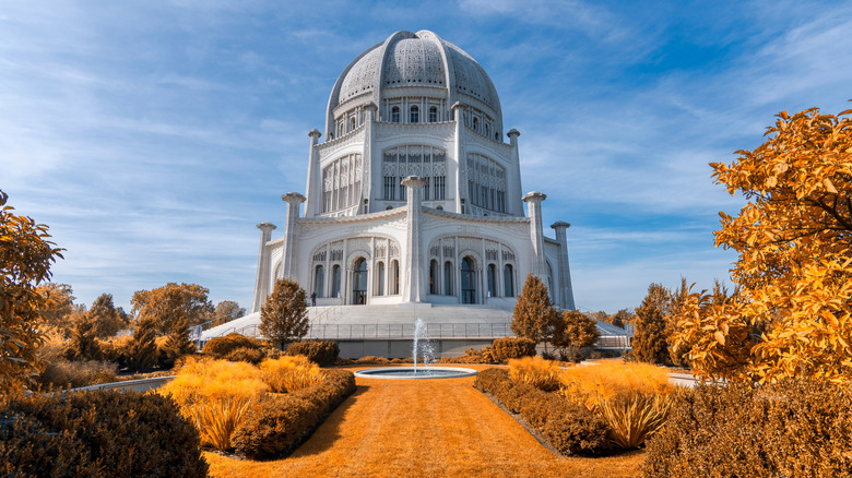 The Baha'i temple in Wilmette, a suburb of Chicago
