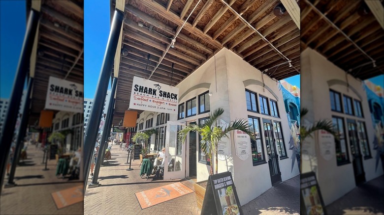 Exterior of Shark Shack on a sunny day
