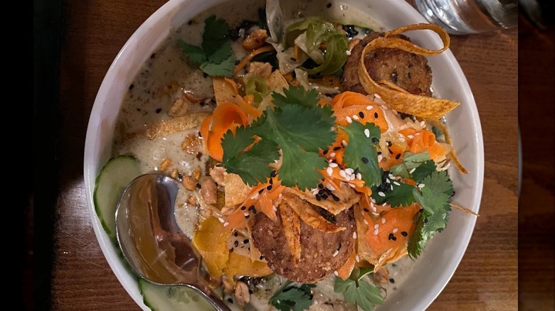 Green curry at plant, a vegan restaurant in Asheville, North Carolina