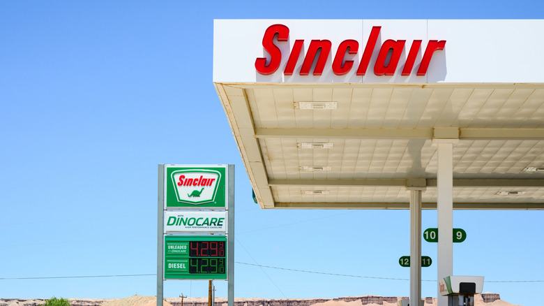 Gas station in the desert in Hanksville, Utah