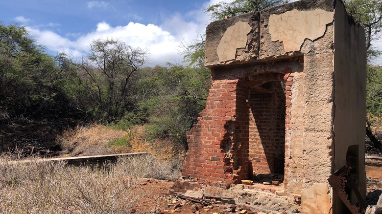 Ruins of the old mill in Keomoku, Lanai, Hawaii