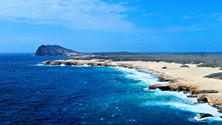 An elevated view of Ni'ihau, Hawaii's 