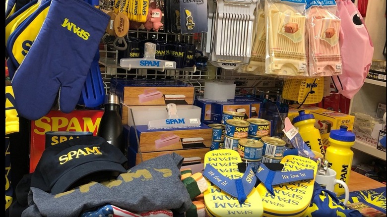 Display of Spam merchandise at Kahala Mall