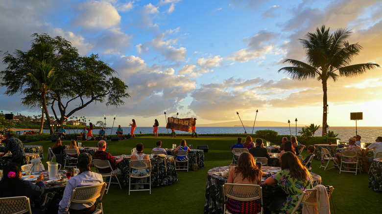 View of the Te Au Moana Luau at the Wailea Beach Resort