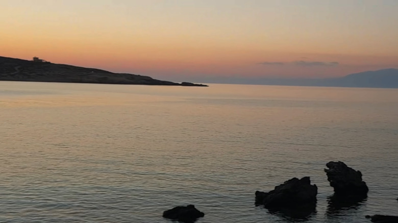 sunset over Gavdos Beach
